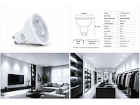 50 x led spot gu10 – 6w – 6400k koud wit – ip20 - afbeelding 4 van  4