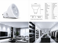 50 x led spot gu10 – 6w – 6400k koud wit – ip20 - afbeelding 4 van  4