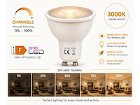 50 x led spot gu10 – 6w – dimbaar – 3000k warm wit – ip20 - afbeelding 1 van  4