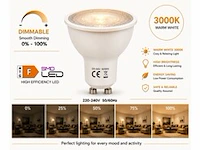 50 x led spot gu10 – 6w – dimbaar – 3000k warm wit – ip20