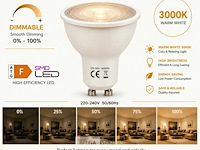 50 x led spot gu10 – 6w – dimbaar – 3000k warm wit – ip20 - afbeelding 1 van  5