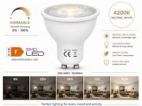 50 x led spot gu10 – 6w – dimbaar – 4200k neutraal wit – ip20 - afbeelding 2 van  5