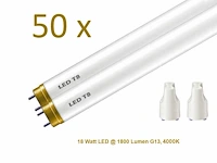 50 x led tl buizen 4000k daglichtkleur, 18 watt