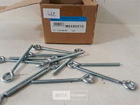 50 x oogbout verzinkt m6x80 mm - afbeelding 3 van  3