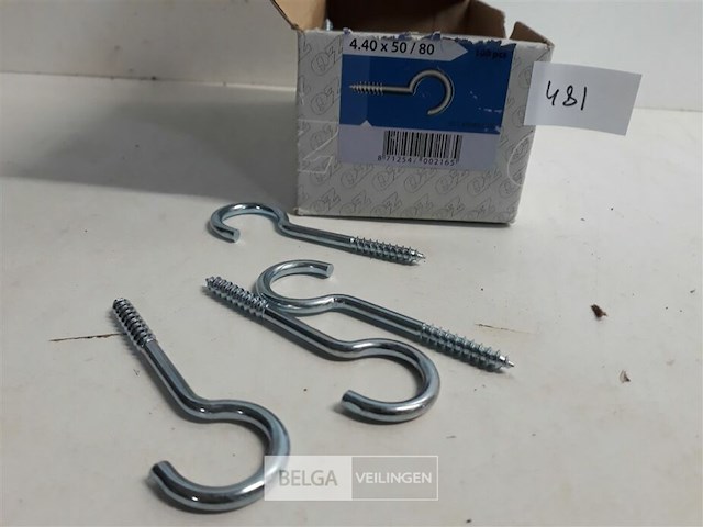 50 x schroefoog open verzinkt 4,4x50/80 mm - afbeelding 3 van  3