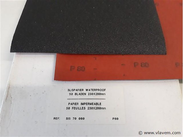 50 x schuurpapier k80 waterproof slispapier - afbeelding 2 van  2