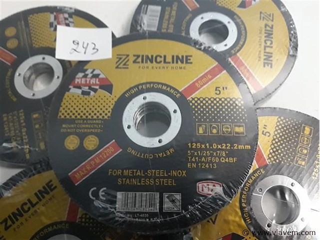 50 x snijschijven metaal/inox 125 mm - afbeelding 2 van  2