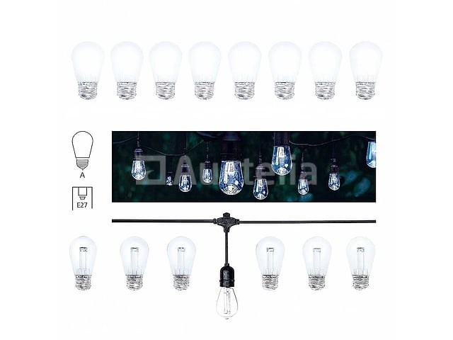 50 x st45 filament shockproof led lamp – 6000k koud wit – e27 – wit - afbeelding 5 van  5