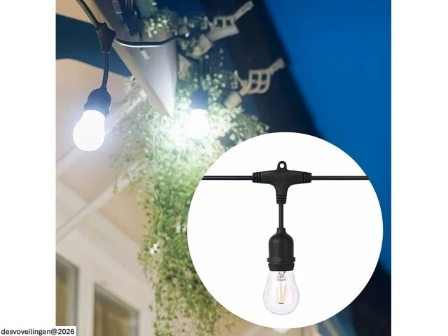 50 x st45 filament shockproof led lamp – 6000k koud wit – e27 – wit - afbeelding 3 van  6