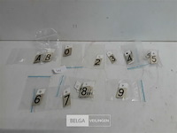 50 x zelfklevende cijfers alu 2x3 cm mix - afbeelding 1 van  3