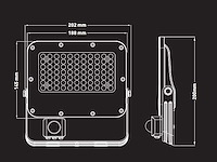 50w 3000k led breedstraler met sensor waterdicht (4x) - afbeelding 6 van  8