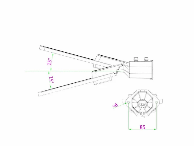 50w 3000k led straatverlichting met lens waterdicht kantelbaar(16x) - afbeelding 12 van  12