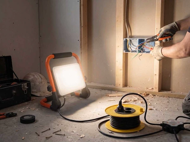 50w werklamp led 3in1 kleur cct breedstraaler waterdicht met voet(4x) - afbeelding 7 van  10