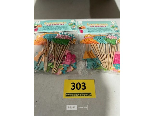 50x 24 cocktailprikkers - afbeelding 1 van  3