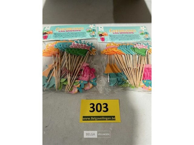 50x 24 cocktailprikkers - afbeelding 1 van  3