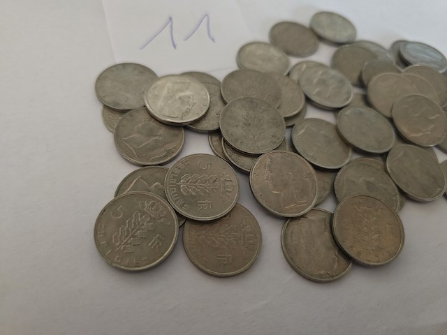 50x belgië: 5-frankmunten (1958–1990) - afbeelding 2 van  5