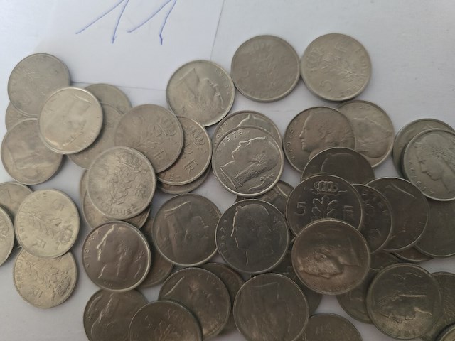 50x belgië: 5-frankmunten (1958–1990) - afbeelding 5 van  5