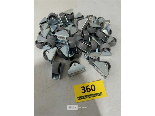 50x bokwiel diameter 30mm plaat 45x20mm hoogte 30mm 45kg - afbeelding 1 van  3