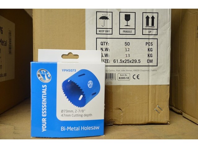 50x holesaw diam 73 mm - afbeelding 1 van  2