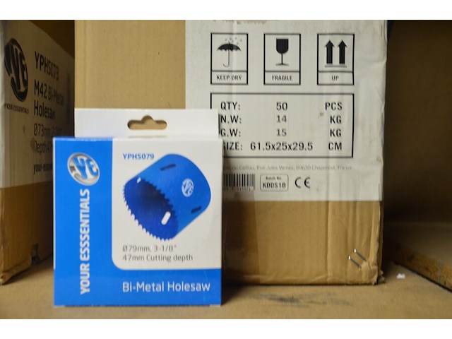 50x holesaw diam 79 mm - afbeelding 1 van  1