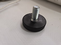 50x stelvoetjes zwart rond ø 32x9 | m 8x20/17 kartelrand - afbeelding 4 van  5