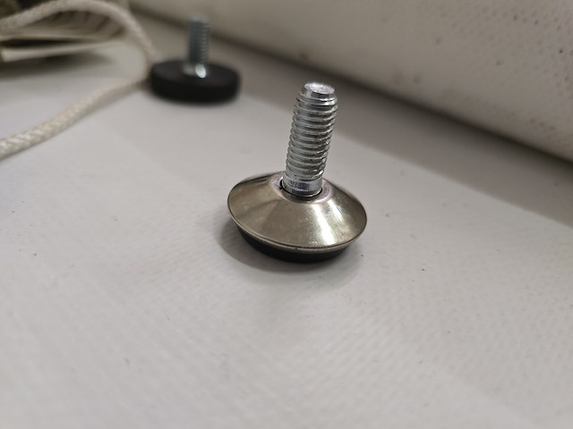 50x stelvoetjes zwart rond ø 32x9 | m 8x20/17 - afbeelding 5 van  6