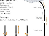 50x tafel full spectrum grow light led - afbeelding 2 van  8