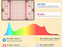 50x tafel full spectrum grow light led - afbeelding 5 van  8