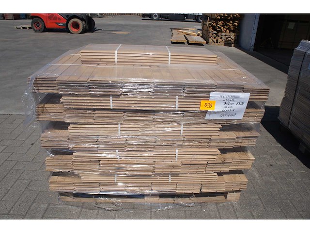 53,36 m² massief eiken visgraatparket 15mm - afbeelding 5 van  5
