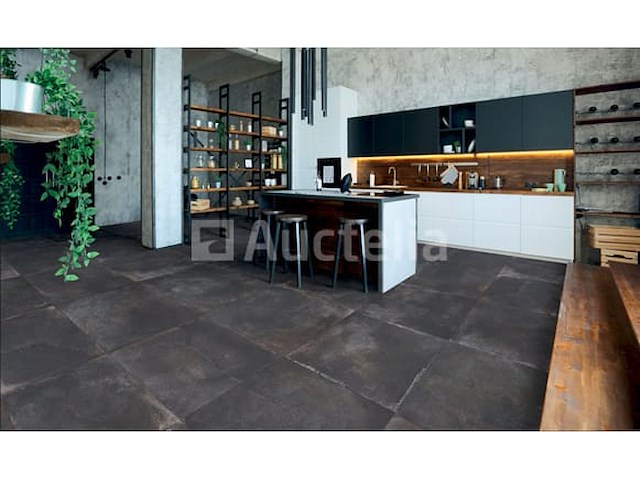 53m² moon stone donker 80x80 gerectificeerd, beton effect, vloer en muur, nieuw verpakt - afbeelding 1 van  1