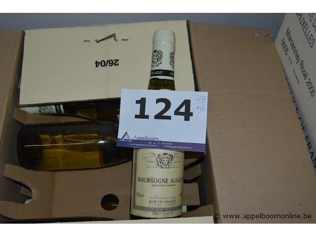 54x fles witte wijn, louis jadot, bourgogne aligoté / chablis, 375ml - afbeelding 1 van  4