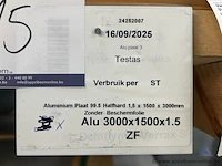 55 aluminium platen, afmetingen 1,5 x 1500 x 3000 mm - afbeelding 2 van  3