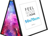 55x pack v 2 fotolijsten hout 50*70cm zwart - afbeelding 1 van  5