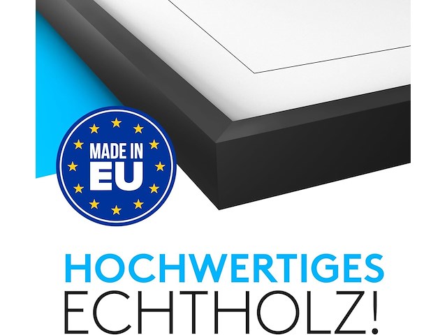 55x pack v 2 fotolijsten hout 50*70cm zwart - afbeelding 5 van  5