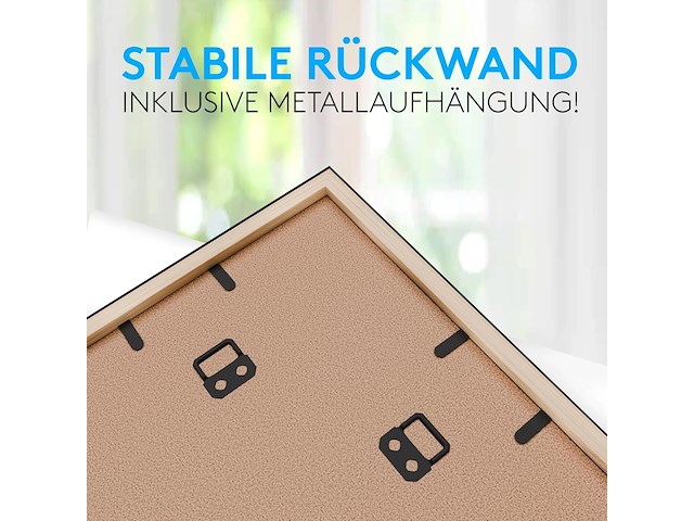 55x pack v 2 fotolijsten hout 50*70cm zwart - afbeelding 2 van  5