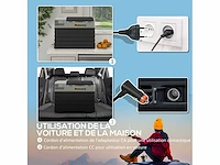 56l draagbare compressie-elektrische koeler met eco/max-modi, telescopische stang en wielen, zwart - afbeelding 5 van  5