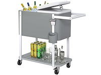 56l gekoelde trolley met wielen plank flessenopener capsule collector - afbeelding 2 van  5