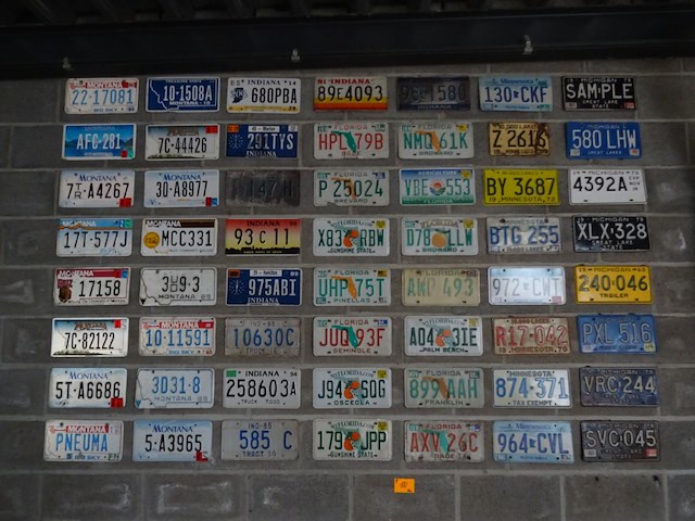 56x metalen amerikaanse nummerplaat - afbeelding 1 van  8