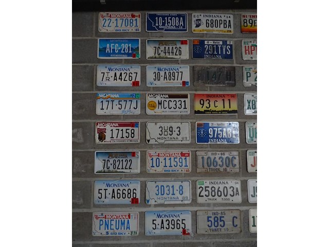 56x metalen amerikaanse nummerplaat - afbeelding 2 van  8