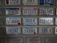 56x metalen amerikaanse nummerplaat - afbeelding 3 van  8