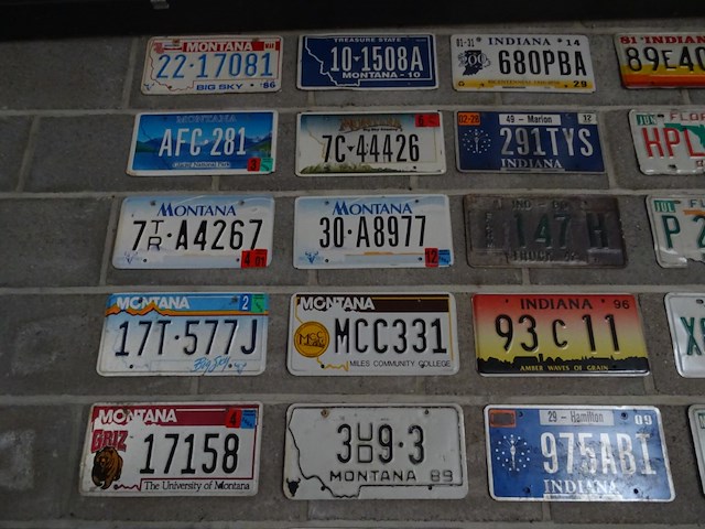 56x metalen amerikaanse nummerplaat - afbeelding 4 van  8