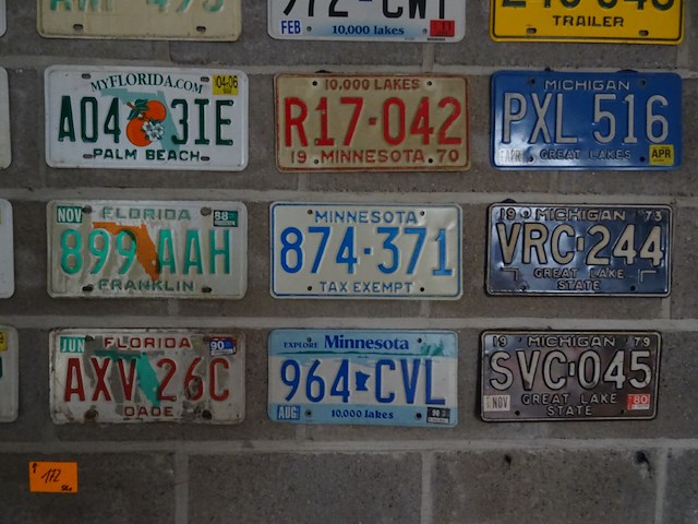 56x metalen amerikaanse nummerplaat - afbeelding 5 van  8