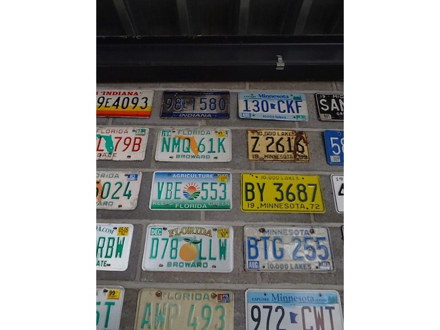 56x metalen amerikaanse nummerplaat - afbeelding 7 van  8