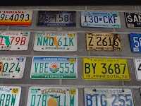 56x metalen amerikaanse nummerplaat - afbeelding 7 van  8