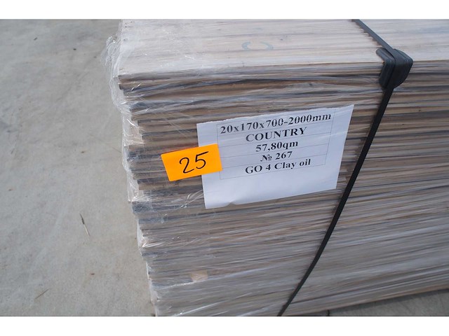 57,80 m² massief eiken parket 20mm clay oil - afbeelding 2 van  6