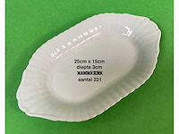 584x diverse wit stenen schaaltjes, bordjes, sauspannetjes, dippotjes - afbeelding 1 van  6