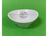 584x diverse wit stenen schaaltjes, bordjes, sauspannetjes, dippotjes - afbeelding 5 van  6