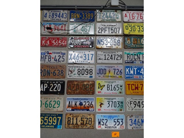 59x metalen amerikaanse nummerplaat - afbeelding 4 van  6