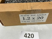 5k nagels met platte kop 1,2x20mm - afbeelding 2 van  3