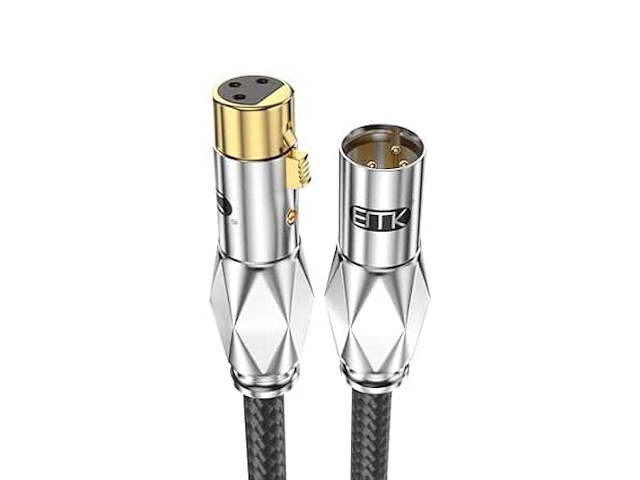 5m premium kabel 3-pin xlr male-female - afbeelding 1 van  2